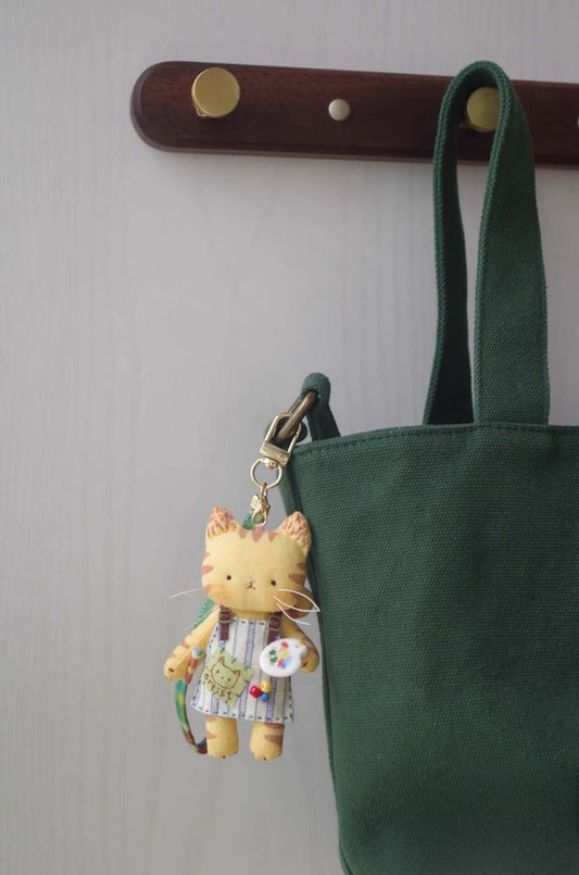Painter Cat Fabric Doll