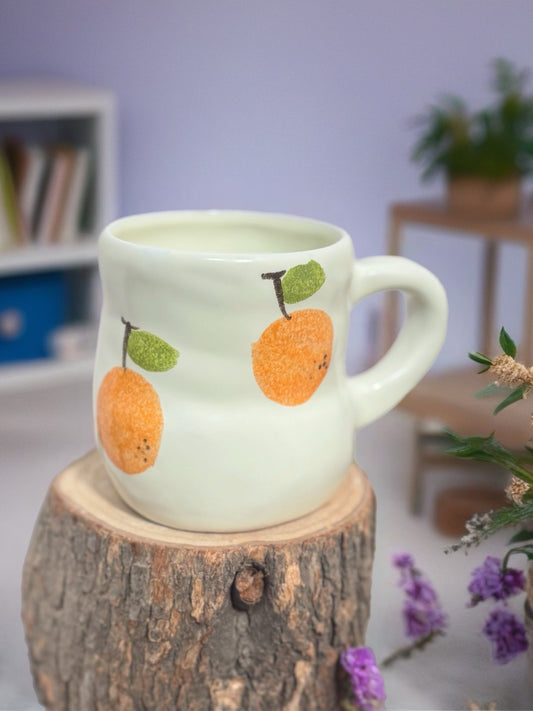 Orange Puppy – Hand-painted Ceramic Mug