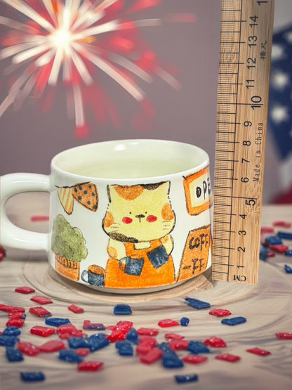 แก้วเซรามิค Little Cat's Café