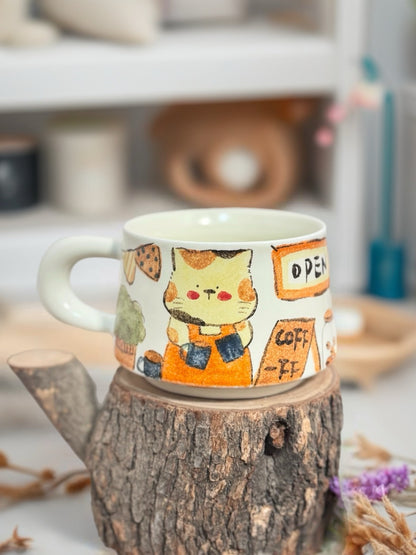 แก้วเซรามิค Little Cat's Café