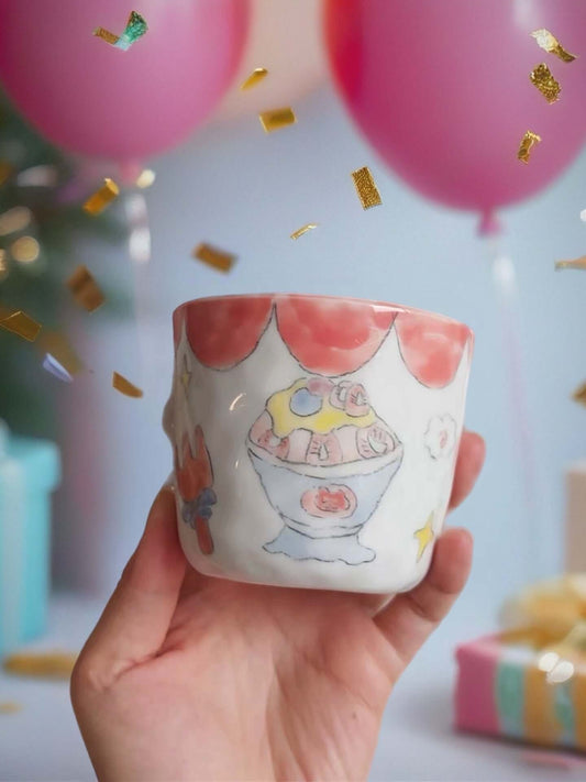 Bear Handle  – Pink Color Ceramic Mug