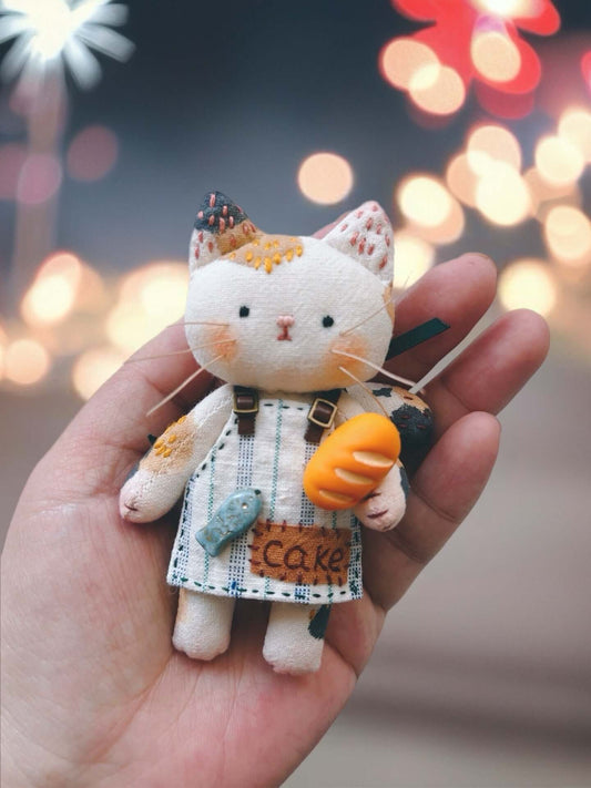 Bakery Cat Fabric Doll