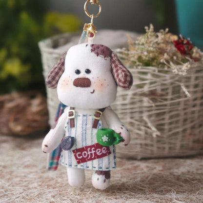 ตุ๊กตาผ้ารูปลูกสุนัขจากร้านกาแฟ