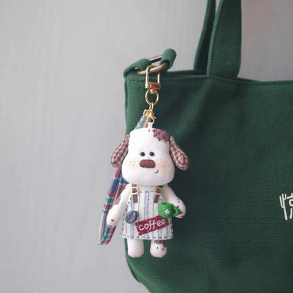 ตุ๊กตาผ้ารูปลูกสุนัขจากร้านกาแฟ