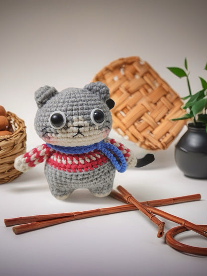 Crocheted "Dai Dai Cat"  Doll